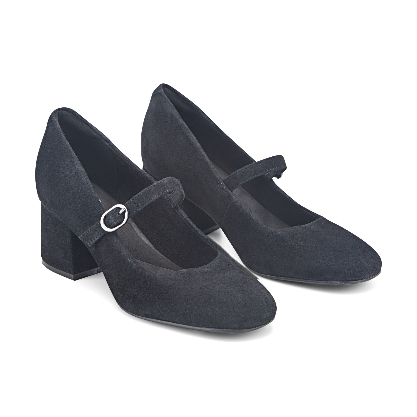Women Rockport Xena Block Heel Mary Jane Pumps Black