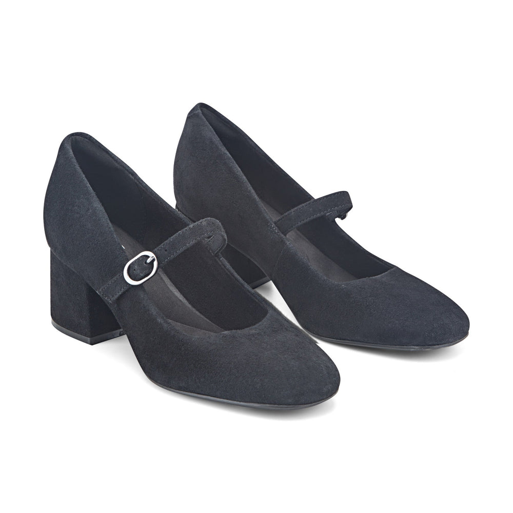 Women Rockport Xena Block Heel Mary Jane Pumps Black