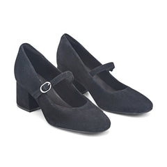 Women Rockport Xena Block Heel Mary Jane Pumps Black