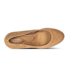 Women Rockport Carmen Total Motion Platform Pumps Medium Natural Suede