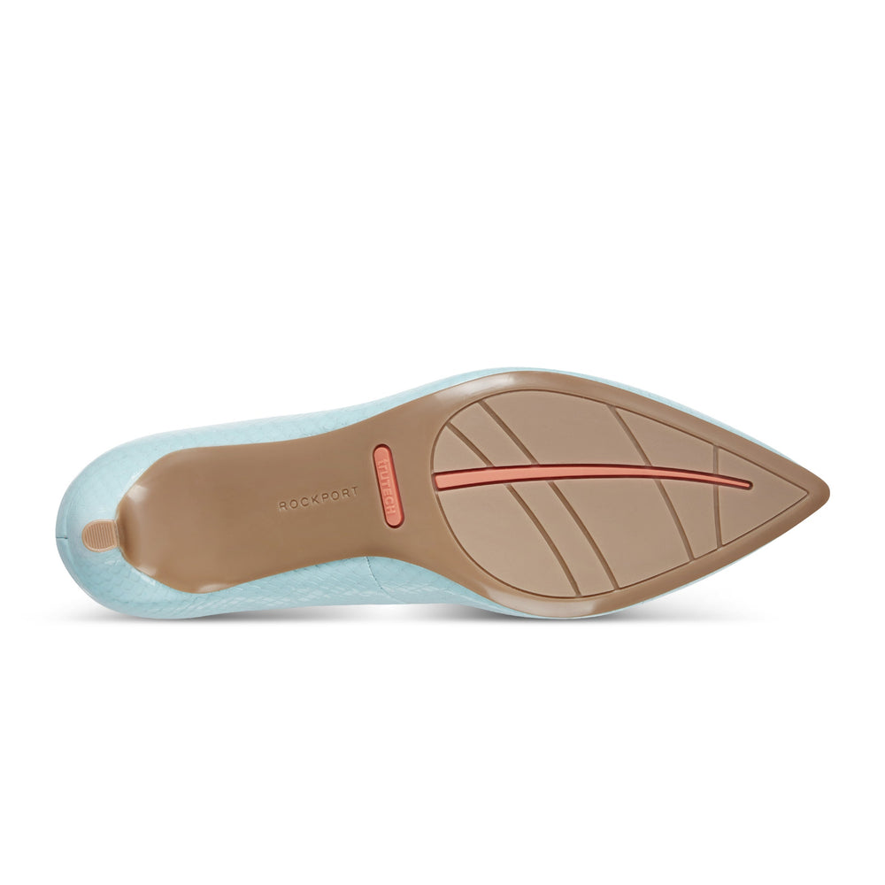 Women Rockport Cindy Total Motion Pumps Light Blue Leather