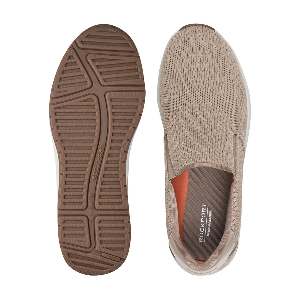 Women Rockport ProWalker Titan Casual Slip on Sneakers Taupe