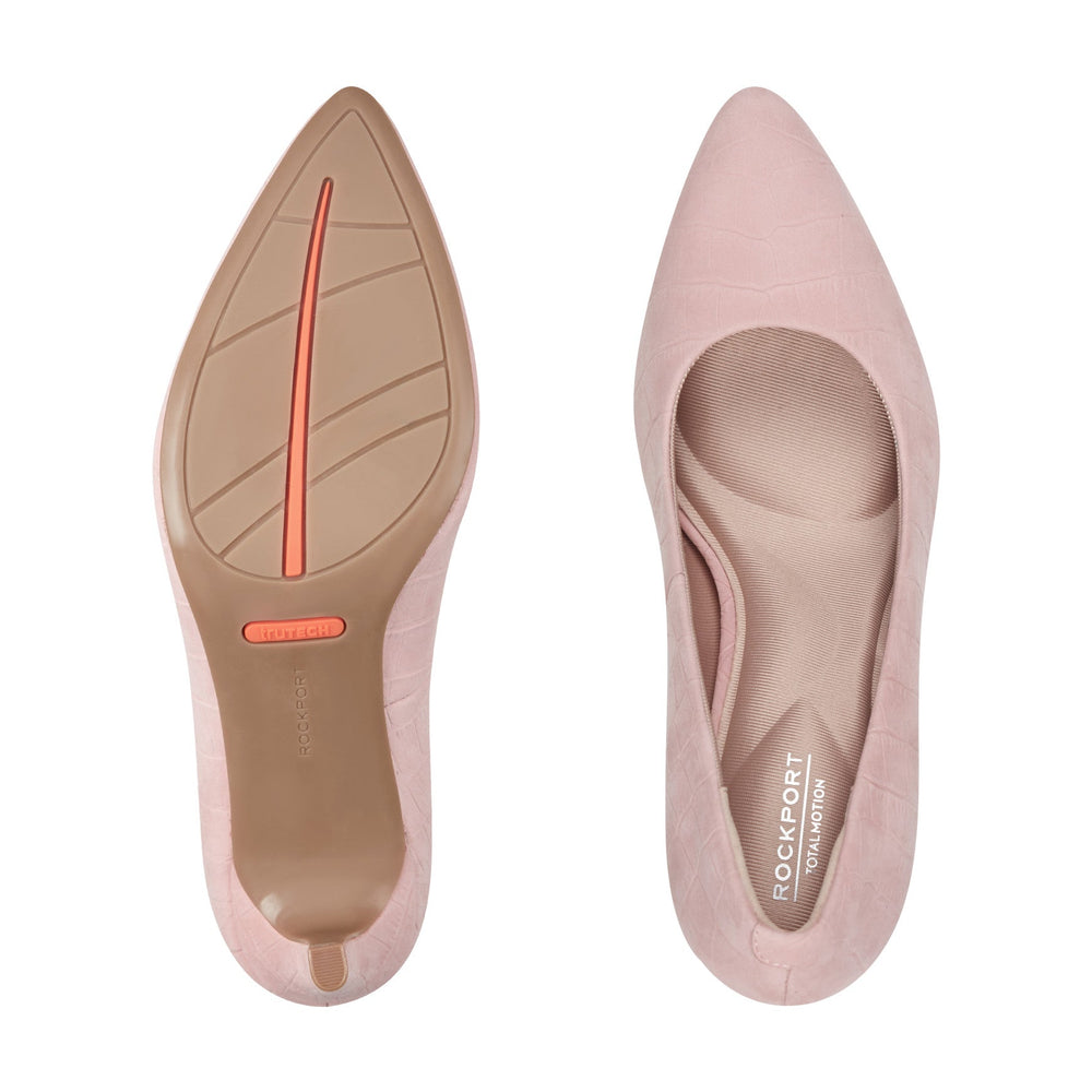 Women Rockport Juliet Total Motion Dress Pumps Light Pink Leather