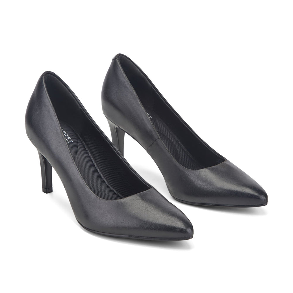 Women Rockport Juliet Total Motion Dress Pumps Black Leather