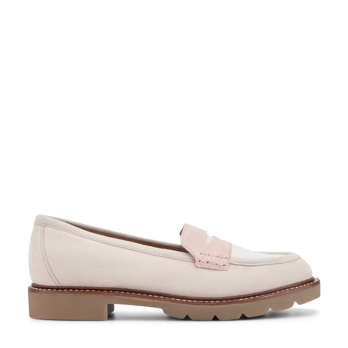 Women Rockport Kacey Penny Loafer Light Pink Suede