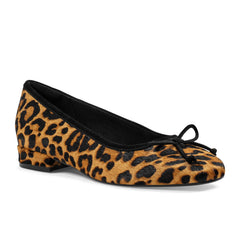 Women Rockport Sadie Square Toe Slip-on Ballet Dress Flats Leopard