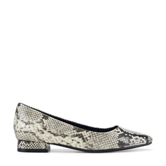 Women Rockport Tessa Total Motion Pointy Toe Dress Flats Black Snake Print