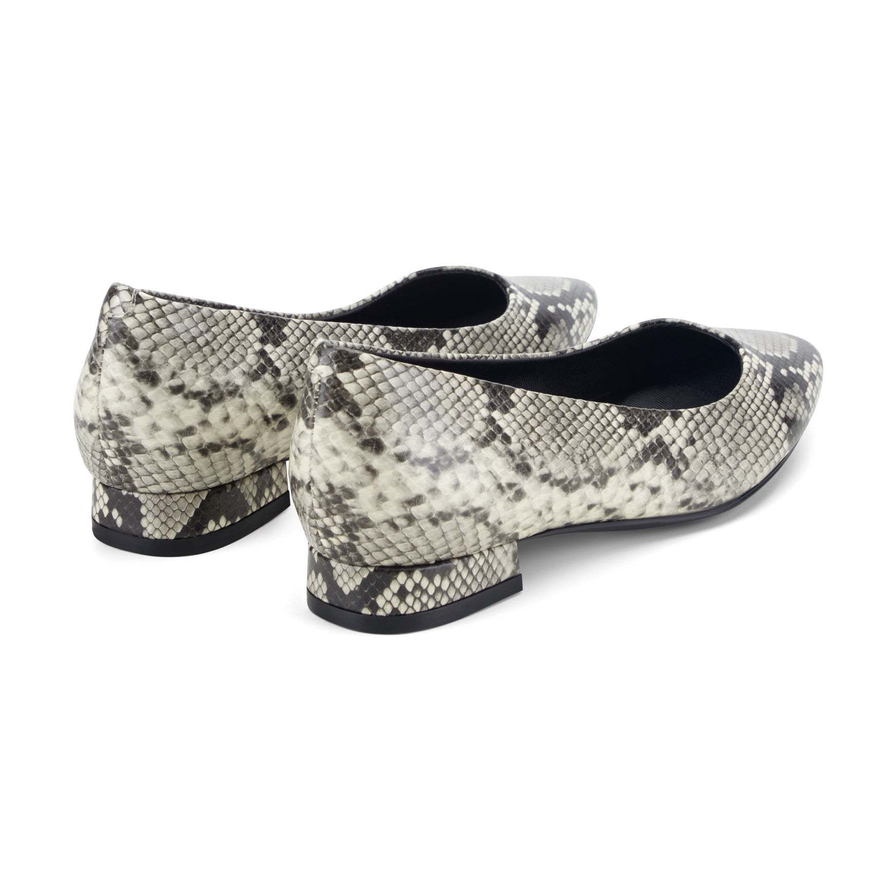 Women Rockport Tessa Total Motion Pointy Toe Dress Flats Black Snake Print