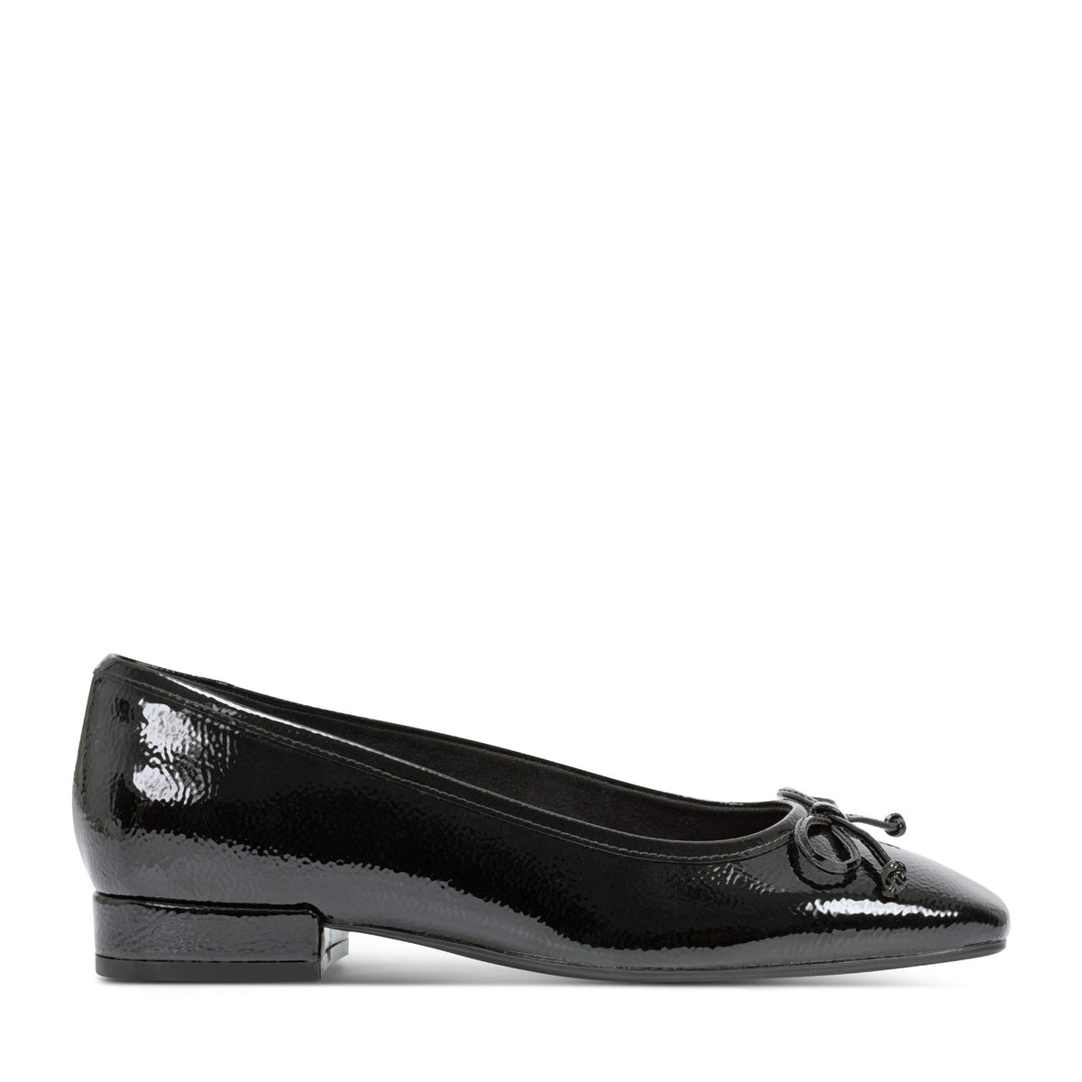 Women Rockport Sadie Square Toe Slip-on Ballet Dress Flats Black Patent