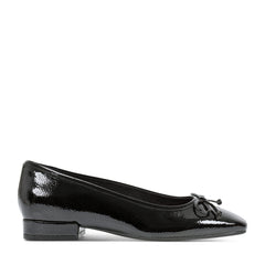 Women Rockport Sadie Square Toe Slip-on Ballet Dress Flats Black Patent