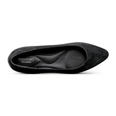 Women Rockport Tessa Total Motion Pointy Toe Dress Flats Black Suede