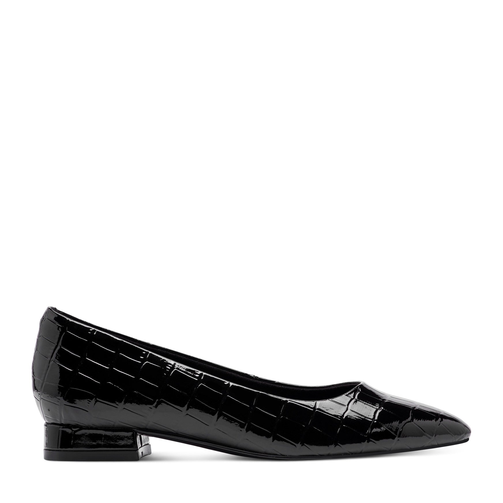 Women Rockport Tessa Total Motion Pointy Toe Dress Flats Black Croco Patent