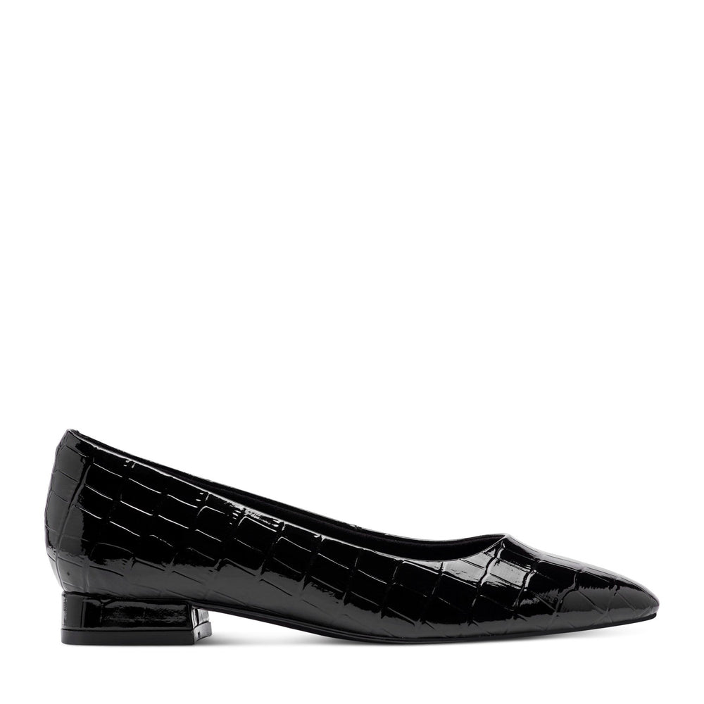 Women Rockport Tessa Total Motion Pointy Toe Dress Flats Black Croco Patent
