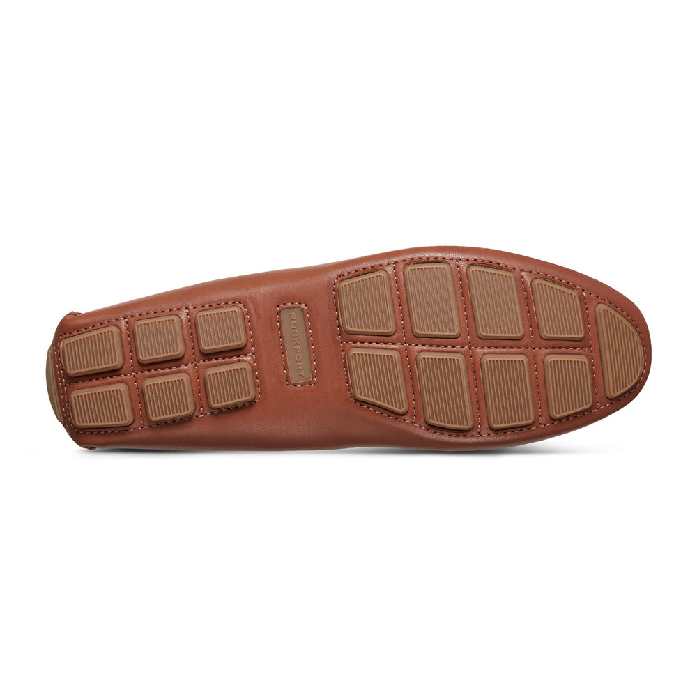 Women Rockport Blara Almond Toe Casual Slip-on Flat Loafers Medium Natural