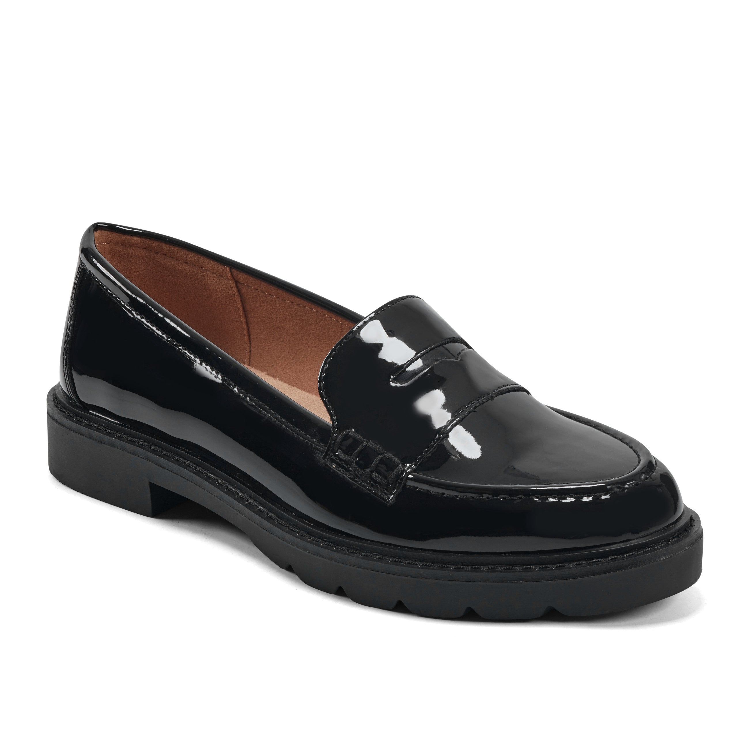 Women Rockport Kacey Penny Loafer Black Patent