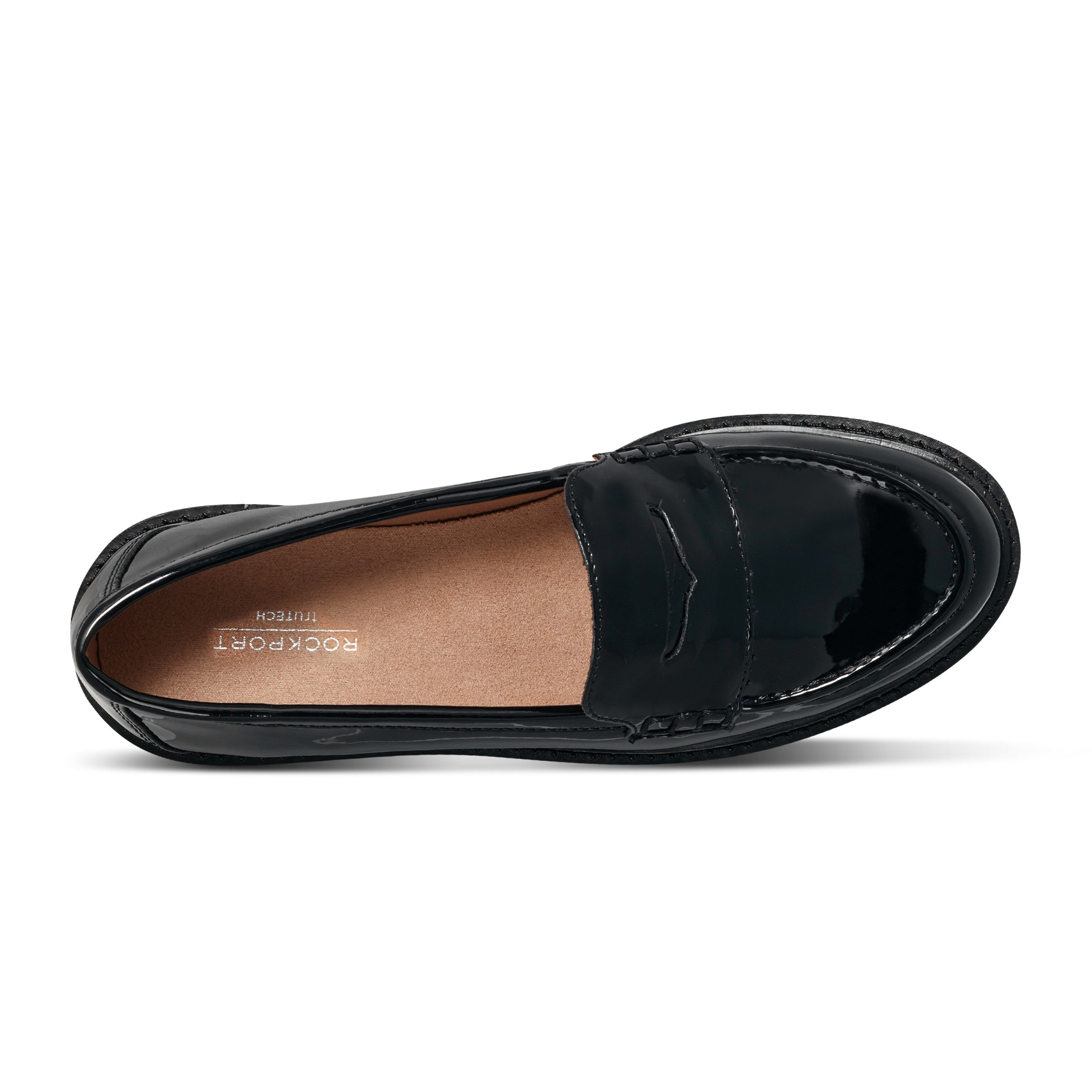 Women Rockport Kacey Penny Loafer Black Patent